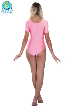 BODY DANZA IN LYCRA MEZZA MANICA ROSA DONNA